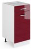 Küchenunterschrank R-Line Rot Hochglanz 40 cm ohne Arbeitsplatte Vicco Bild 4