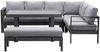 MeXo Gartenlounge-Set Outdoor Gartenmöbel Lounge-Set für 6-8 Personen, (Aluminium-Ecklounge, rechte Ecke, 5-tlg, wetterfest & pflegeleicht), großer Esstisch 130×80 cm, bis 140 kg belastbar je Sitz Bild 5