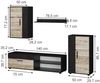 Wohnwand Berno Beige 4er Set Vicco Bild 3