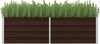Hochbeet für Garten OSKAR Braun 160x40x45cm Verzinkter Stahl Hochbeet Metall Gartenbeet Kräuterbeet Blumenbeet Beet hoch Frühbeet für Garten Gemüsebeet Bild 3