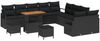 vidaXL Garten-Sofa-Set mit Kissen mit Speicher 13 pcs Schwarz 3364534 Bild 2