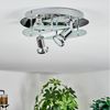 hofstein Deckenleuchte Deckenlampe aus Metall/Glas in Chrom-/Silberfarben/Klar, verstellbare Leuchte im modernen Design, 4 x GU10 inkl, 3000 Kelvin Bild 1