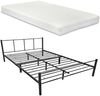 Metallbett Laos 160x200 cm mit Kaltschaummatratze Schwarz [en. casa] Bild 2