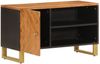 vidaXL TV-Schrank Braun und Schwarz 80x31,5x46 cm Massivholz Mango 356798 Bild 3