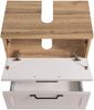 Waschbeckenunterschrank 60 cm in kaschmir mit Wotan Eiche Nb. MARLING-03, B/H/T ca. 60/55/35 cm Bild 5