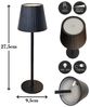 Coen Bakker Deco BV LED Außen-Tischleuchte Touch Tischlampe dimmbar mit Akku, In-/Outdoor, Touch-Funktion, LED fest verbaut, Kaltweiß, Warmweiß, Tageslichtweiß Bild 3