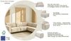 Places of Style Ecksofa Lorcan, Breite 275 cm, weiches Sitzgefühl, mit schwarzen Metallfüßen, Lederoptik und in weichem Strukturstoff Bild 3