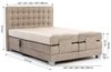 Boxspringbett Elektrisch Schlafzimmerbett MAXIMA 200x200cm in Stoff Türkisblau Bild 4