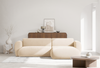 Selsey 'Emia' Ecksofa mit Chenillebezug und Schlaffunktion, Hellbeige, rechts Bild 2