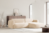 Selsey 'Emia' Ecksofa mit Chenillebezug und Schlaffunktion, Hellbeige, rechts Bild 3