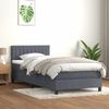 vidaXL Boxspringbett mit Matratze & LED Dunkelgrau 90x220 cm Samt 3317104 Bild 4