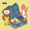 BEARFOOT Lunchbox Brotdose mit Fächern, leicht & auslaufsicher - Bagger blau, PP, ABS, Silikon, Kindergarten und Schule - Mädchen und Jungen, Vesperbox, Snackbox Bild 3