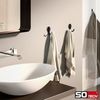 SO-TECH® Kleiderhaken Garderobenhaken ELEN 65 x 78 x 33 mm doppelt mit Schrauben, (1-St), Stahl Schwarz Bild 2
