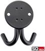 SO-TECH® Kleiderhaken Garderobenhaken ELEN 65 x 78 x 33 mm doppelt mit Schrauben, (1-St), Stahl Schwarz Bild 4
