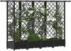 vidaXL Hochbeet mit Rankgitter und Dach Schwarz 202,5 x 40 x 121 cm PP 42032547 Bild 3