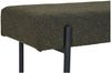 House Nordic Bank, Bouclé, dunkelgrün, schwarze Beine, 100x36x42,5 cm, HN1241 Bild 4