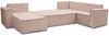 AX LIVING Ecksofas groß Lovere 314 cm – Sofa rosa mit Schlaffunktion & Strukturstoff Bild 2