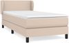 vidaXL Boxspringbett mit Matratze, Härtegrad: H2 Cappuccino-braun 90x200 cm Bild 2