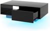 Couchtisch mit 20 Farben LED-Lichtern & Fernbedienung Beistelltisch 95 x 55 x 31 cm Schwarz Bild 2