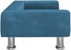 vidaXL Hundebett, Samt, Blau, 70 x 45 x 26.5 cm Bild 4