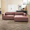 Ecksofa Ottomane rechts Geflechtstoff 266x150x80 rosa FINN Bild 2