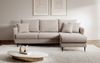 Selsey 'Volio' Ecksofa mit Schlaffunktion, Samt wasserabweisend, Schwarze Beine, Beige Bild 2