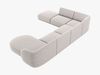 Micadoni Panorama-Ecksofa Miley 6-Sitzer Links Chenille Eden Silber Bild 3
