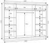 A&J MöbelLand GmbH Schiebetürenschrank BELANO – Moderner Kleiderschrank mit Schiebetüren (Die perfekte Kombination aus modernem Design, hoher Funktionalität und großzügigem Stauraum für Kleidung, Bettwäsche und Accessoires, erhältlich in verschiedenen ... Bild 4