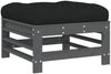vidaXL Gartenhocker mit Kissen 2 Stk. Grau Massivholz Kiefer 825697 Bild 3