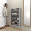 vidaXL Wand-Schuhschränke 2 Stk. Betongrau 80x18x60 cm Holzwerkstoff 806750 Bild 3