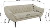 Sofa, Wohnzimmersofa PIRS 3, Skandinavisches Sofa 3-Sitzer, Sofa mit Wellenfederung, schwarze Füße, Breite 180 cm Hoher Sitzkomfort - Beige Velvet Bild 5