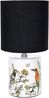 BRUBAKER Nachttischlampe Tischlampe Vogel Design Asiatisch - 1x oder 2er Set - Schirm Schwarz, ohne Leuchtmittel, Designer Lampen mit Keramikfuß, Höhe ca. 30 cm - Tischleuchte Bild 2