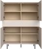 LeGer Home by Lena Gercke Highboard Essentials, Sideboard, Kommode, Anrichte, Schrank, Stauraumschrank, Breite: 111 cm, UV lackiert, Push-to-open-Funktion Bild 4
