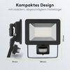 goobay 53883 LED Strahler Bewegungsmelder Außen 50W / PIR Sensor Außenstrahler IP44 / Neutralweißes Licht 4250 lm/LED Scheinwerfer Fluter Wandmontage/Gartenstrahler/Schwarz Bild 2