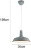 Retro Pendelleuchte WILL Lampenschirm Metall Betonoptik, Ø 36cm Bild 4
