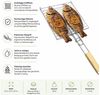 BAYLI Grillspieß Fischbräter 2er Set mit Holzgriff 23,5 x 23,5 cm – Fischkorb Grillkorb Bild 4