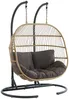 Vente-unique - LISSANDRA Leisure furniture for garden HarzMetall GrauBeige - B 106 cm x H 194 cm x L 150 cm Bild 2