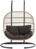 Vente-unique - LISSANDRA Leisure furniture for garden HarzMetall GrauBeige - B 106 cm x H 194 cm x L 150 cm Bild 3