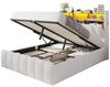 MSMASK Polsterbett mit LED-Beleuchtung & Ladestation, Stauraumbett mit Hydraulik (1-tlg, Ohne Matratze), Multifunktionales Kopfteil, Bettgestell 140x200 cm Bild 3