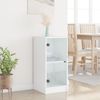 vidaXL Beistellschrank mit Glastüren Weiß 35x37x75,5 cm 836399 Bild 3