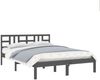 vidaXL Massivholzbett Grau 200x200 cm [3105427] Bild 3