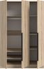Kleiderschrank 3-türig (B/H/T: 120x180x52 cm) in Sonoma Eiche Nachbildung Bild 4