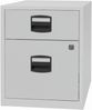 mobiler Beistellschrank PFA, 1 Universalschublade, 1 HR-Schublade, Farbe lichtgrau Bild 2