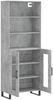 vidaXL Highboard Betongrau 69,5x34x180 cm Holzwerkstoff 3189345 Bild 4