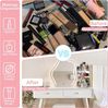 Refined Living Organizer 360° Drehbarer Make-up-Organizer, Schminktisch-Organizer (verstellbarer und multifunktionaler Schminktisch-Organizer, Skincare-Organizer, Badezimmer-Aufbewahrung, Make-up-Regal, Kosmetikständer, mit Slot-Top, 1 St, transparente... Bild 2