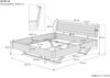 Ehebett Doppelbett schwebend 200x200 Eiche massiv geölt mit Zubehör V-60.89-20ohne Zubehör Bild 4