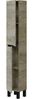 Hochschrank >LEA< in Alaska Eiche Dekor / Anthrazitgrau - 30x182x25 (BxHxT) Bild 2