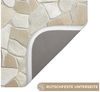 OnlyWow Badematte Mosaik - Steine - Beige, Höhe 10 mm, Polyester, Rechteckig, Badezimmerteppich, Badteppich, Rutschfest, Badvorleger, Waschbar Bild 3
