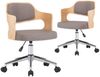vidaXL Drehbare Esszimmerstühle 2 Stk. Taupe Bugholz und Stoff [3054941] Bild 2
