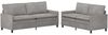 vidaXL Sofa Set 2 pcs Hellgrau Samt 3417145 Bild 2